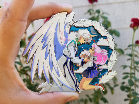 Helios and Chibiusa 4 inch pin