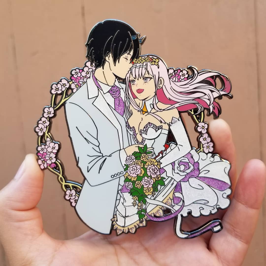 Hiro/Zero Two Wedding 4 inch pin – Tray's Tasty Trinkets